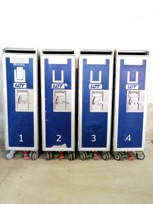 Airline Galley Trolley - LOT - Driessen - Airplane ATLAS Galley Cart with 7 New Drawers - LOT Polish Airlines - Home Bar Catering Trolley