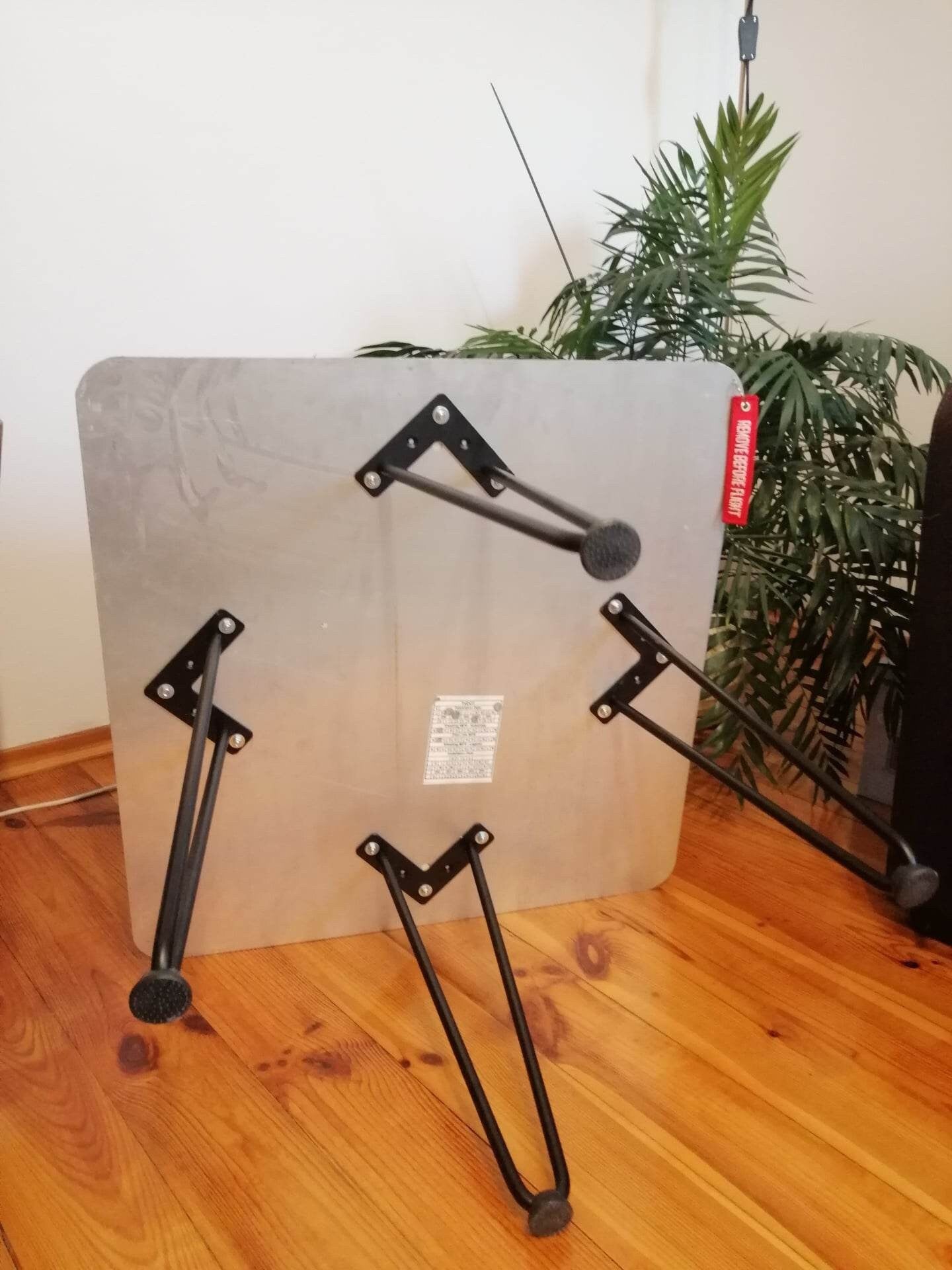 Authentic Airport Texas Highway Sign Upcycled to Table, Aviation Side Table