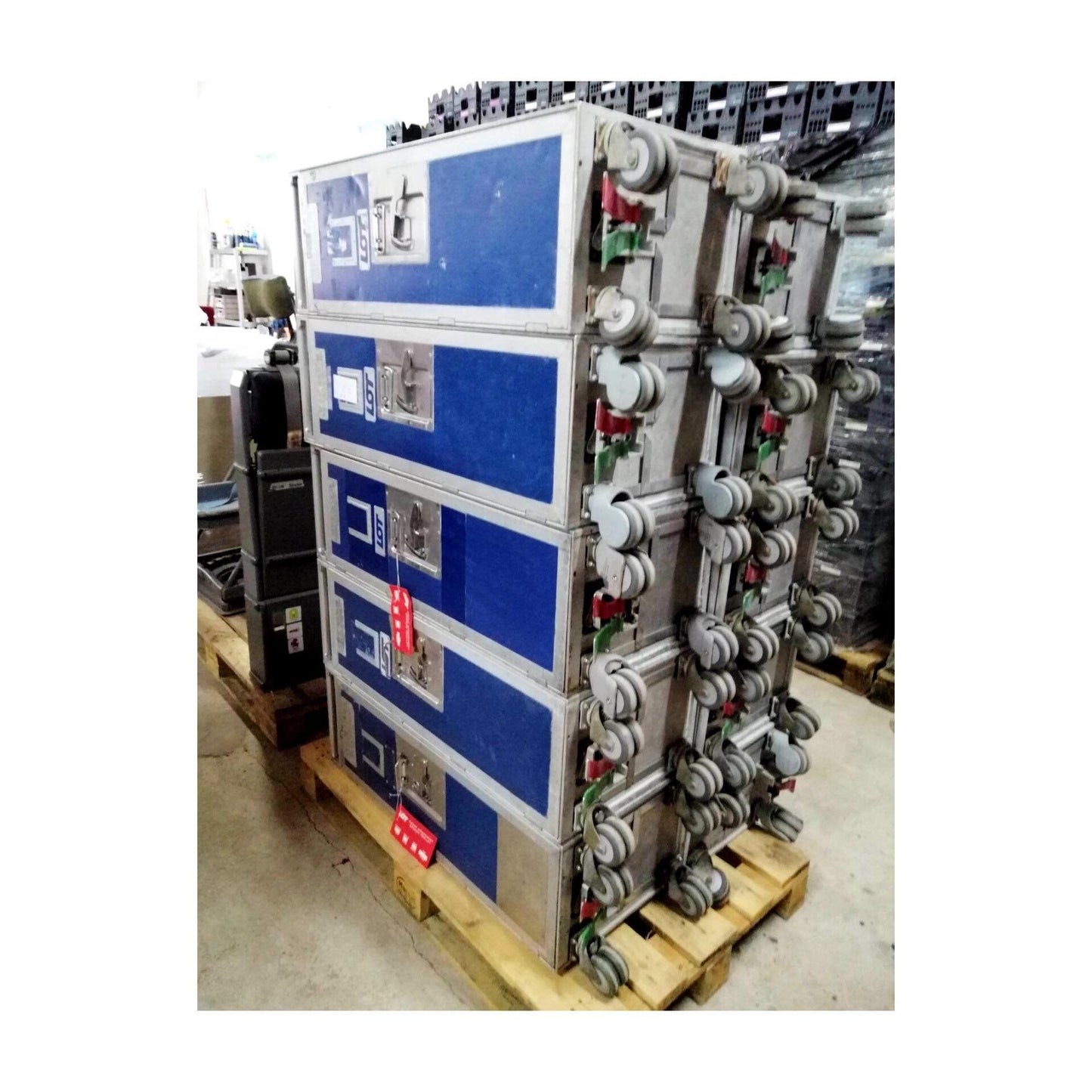 Wholesale Set of 10 Half Size Galley Trolleys - LOT - Driessen - 10 ATLAS Galley Carts with Trays - Worldwide Shipping