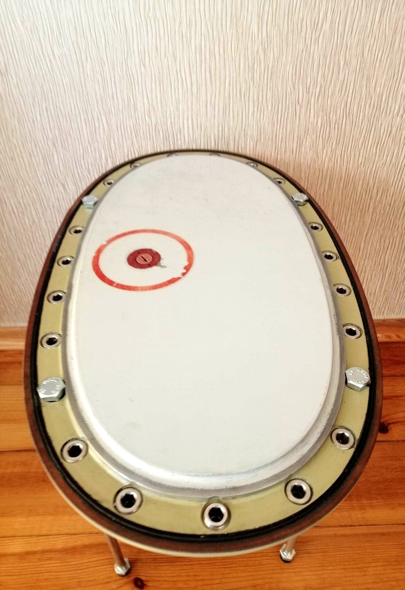 Aviation Side Table, Aircraft Coffee Table, Side Table Made of Boeing 737 Fuel Tank Door Panel - B737 - D-AWBC SAS / Privatair