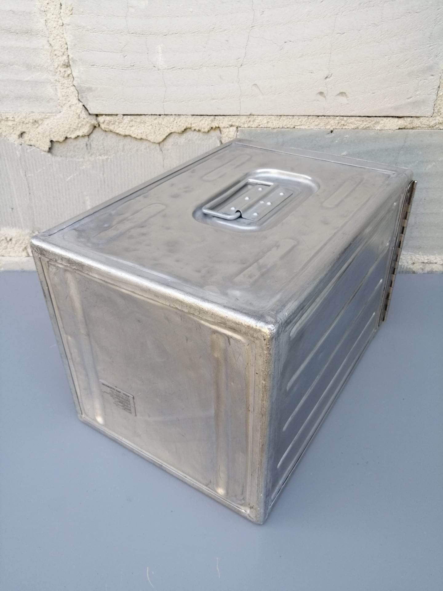 Iacobucci Italy Airline Galley Box, Aircraft Storage Container, Industrial Cabinet, Beautiful Vintage Flight Box