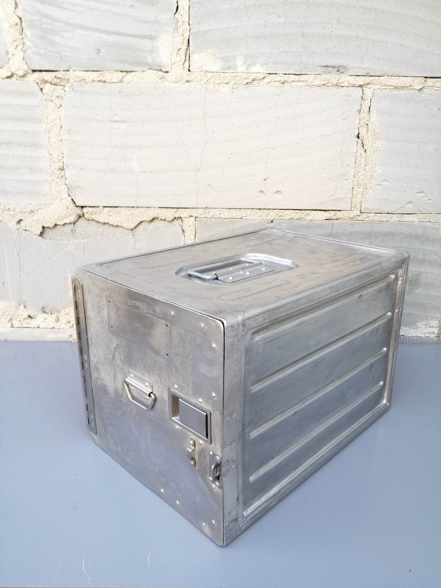 Iacobucci Italy Airline Galley Box, Aircraft Storage Container, Industrial Cabinet, Beautiful Vintage Flight Box