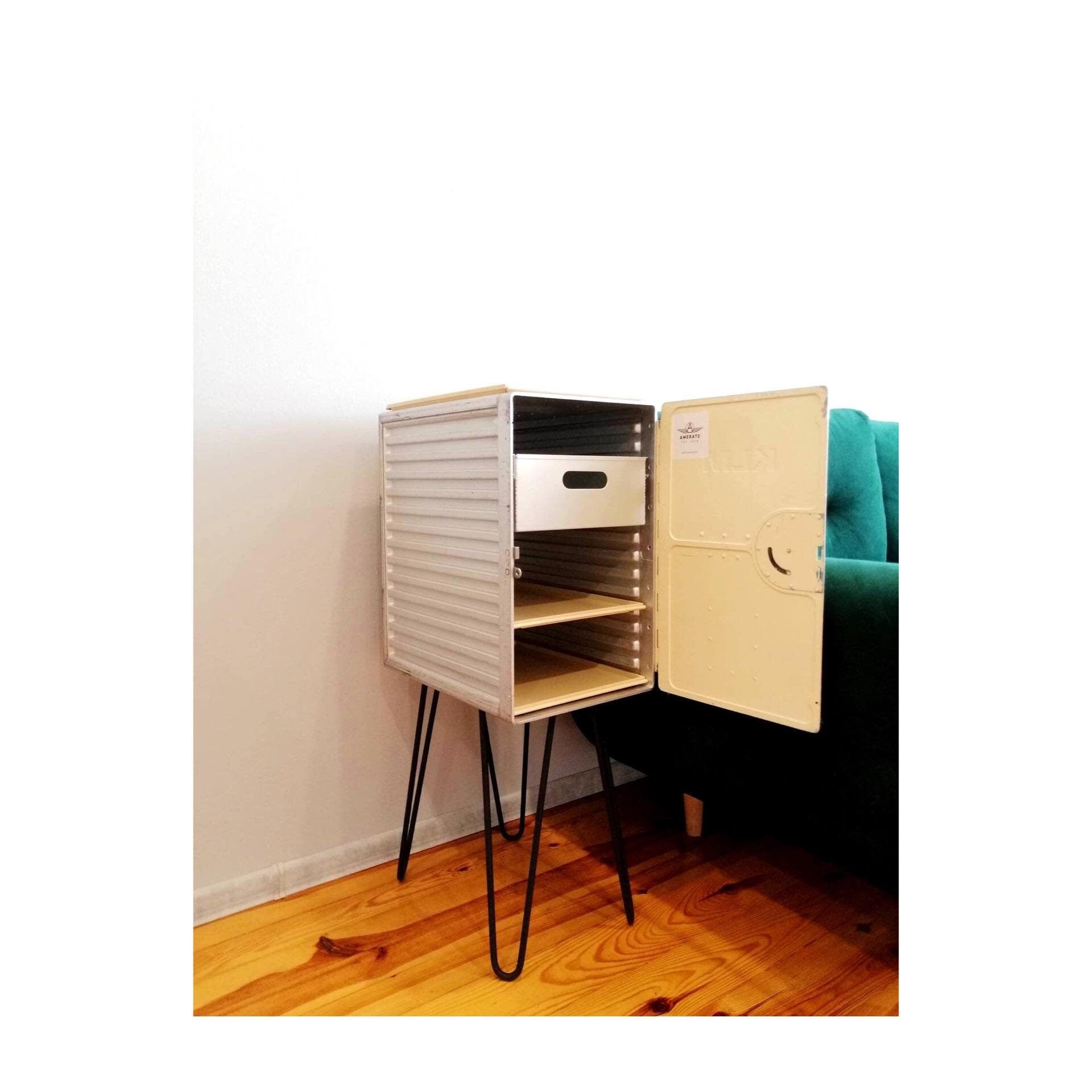 Airplane Cabinet, Boeing 747 KLM Airline Galley Storage Container as a Nightstand, Side Table, Storage Cabinet