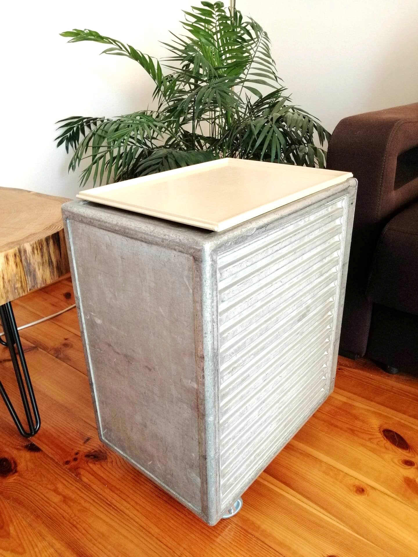 Airplane Cabinet, Boeing 747 KLM Airline Galley Storage Container as a Nightstand, Side Table, Industrial Storage Cabinet