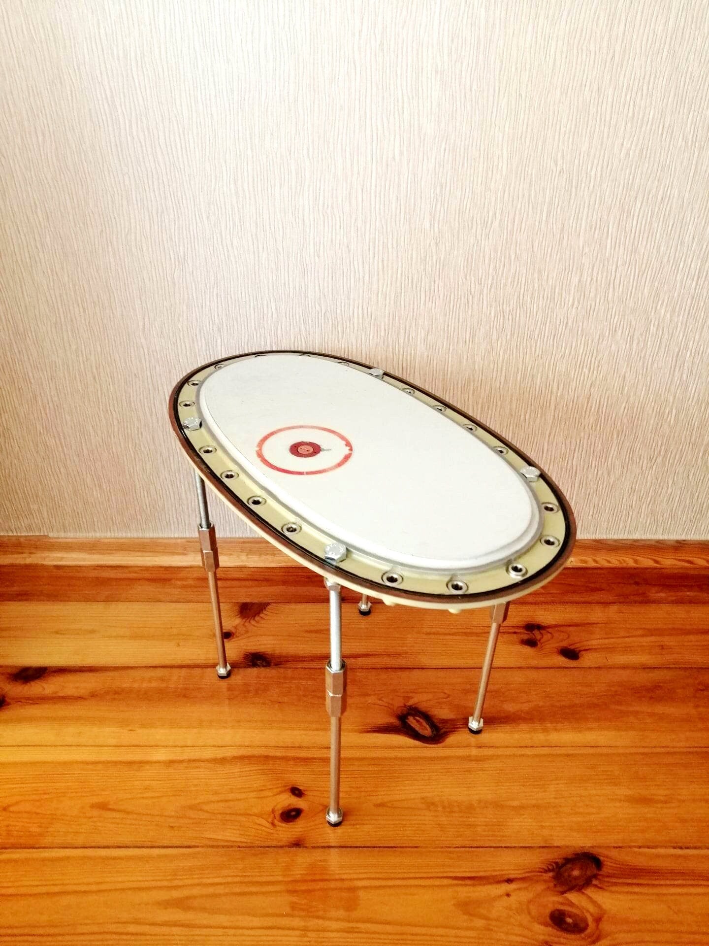 Aviation Side Table, Aircraft Coffee Table, Side Table Made of Boeing 737 Fuel Tank Door Panel - B737 - D-AWBC SAS / Privatair