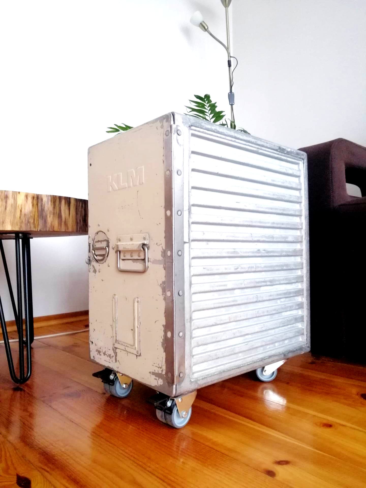 Airplane Cabinet, Boeing 747 KLM Airline Galley Storage Container as a Nightstand, Side Table, Industrial Storage Cabinet