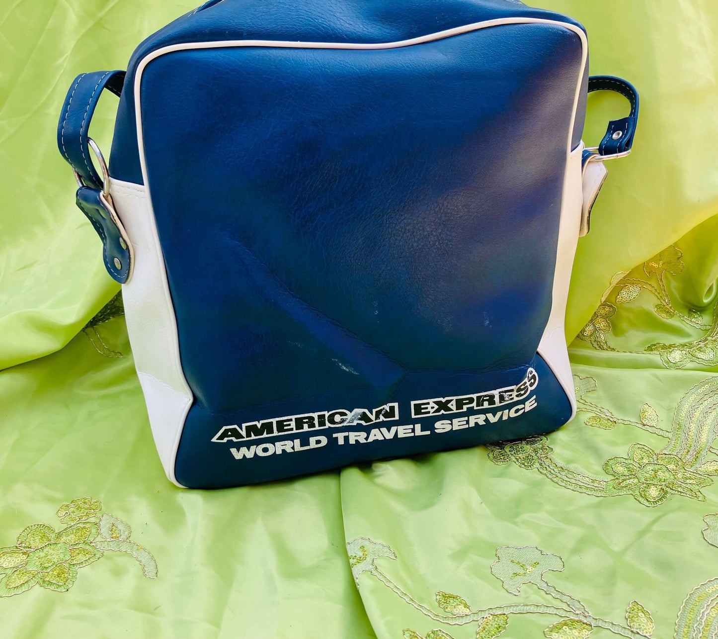 American Express Travel Vintage Flight Bag Carry On Bag Amex | World Travel Service | Aviation Gift