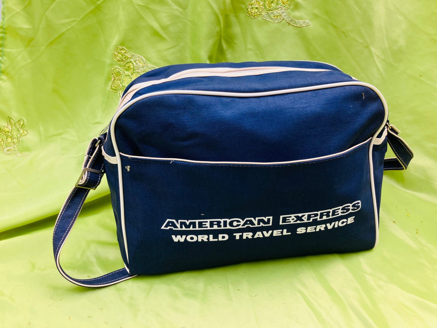 American Express Travel Vintage Flight Bag Carry On Bag Amex | World Travel Service | Aviation Gift