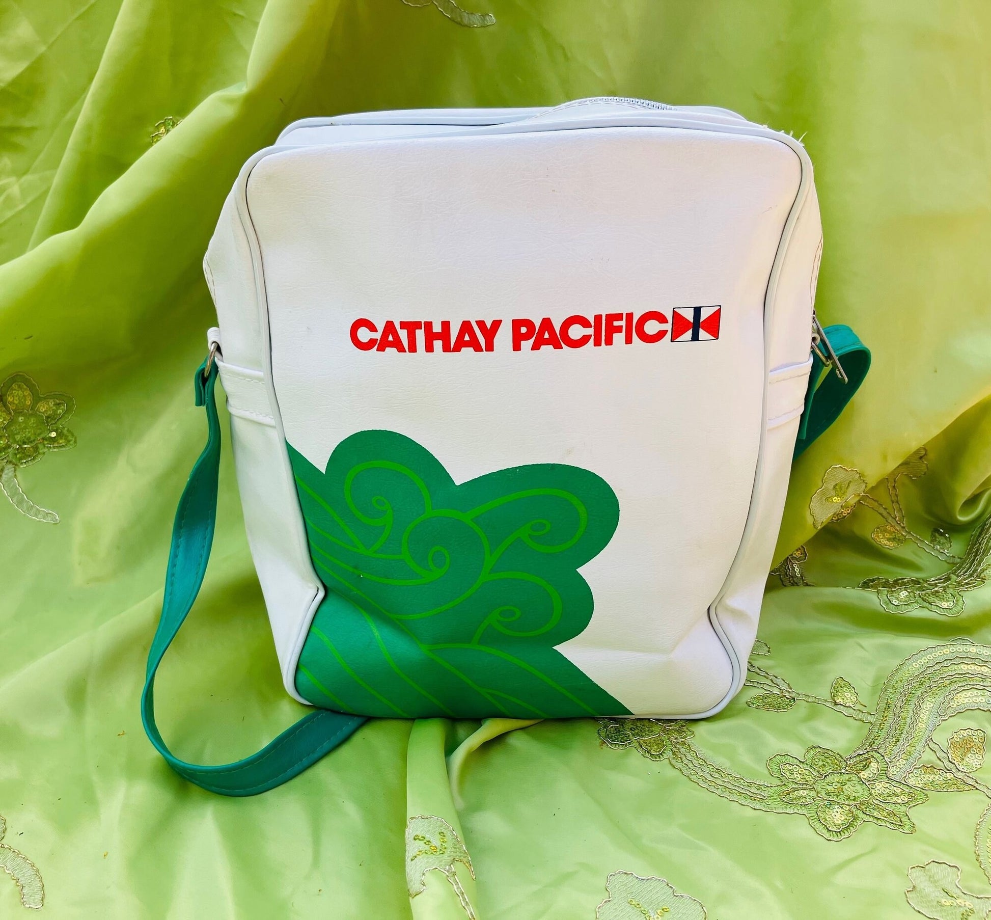 Cathay Pacific Vintage Leather Travel Bag | Flight Bag | Flight Attendants Bag | Aviation Gift