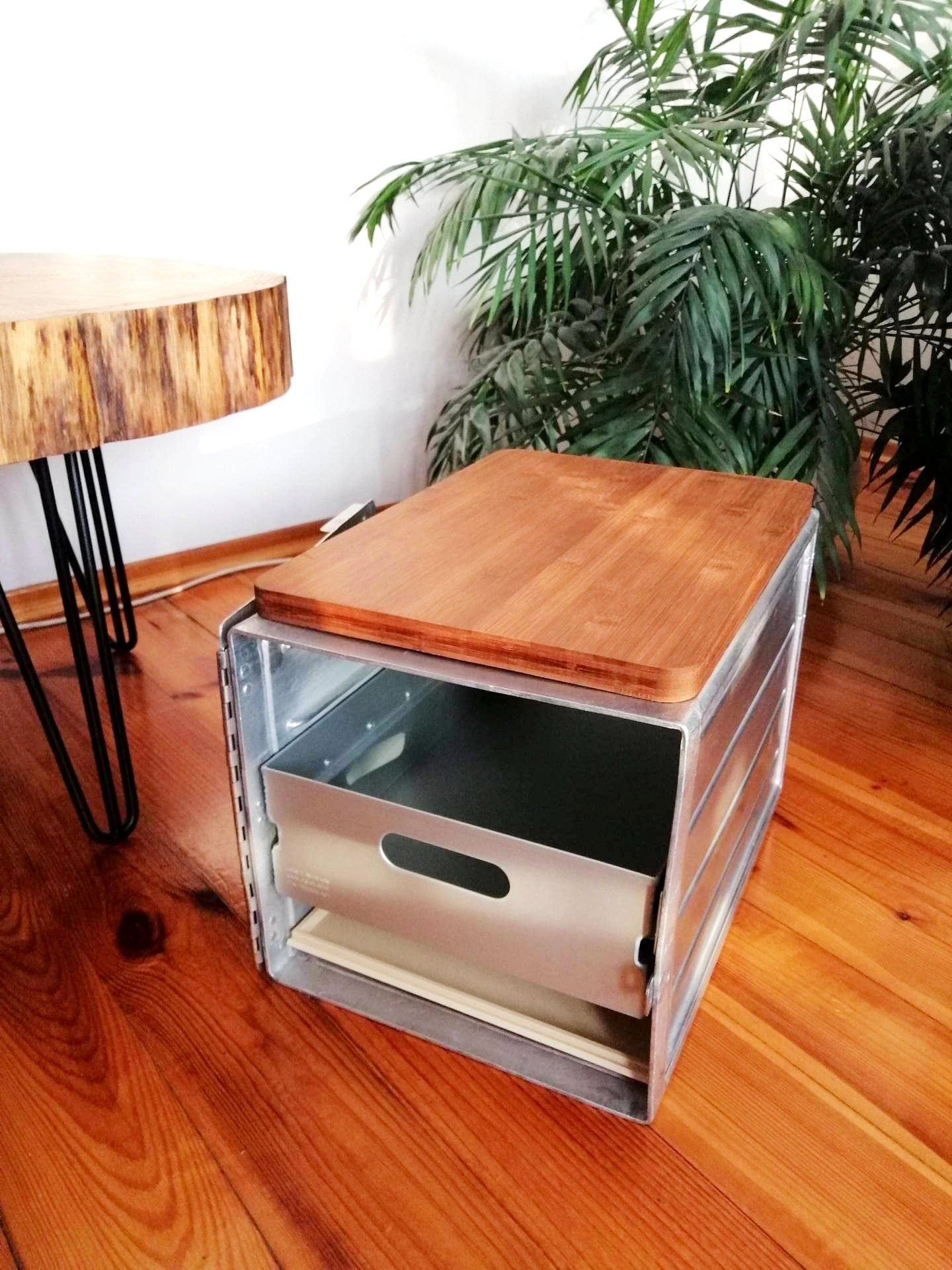 Iacobucci Italy Airline Galley Box, Aircraft Storage Container, Industrial Cabinet, Beautiful Vintage Flight Box