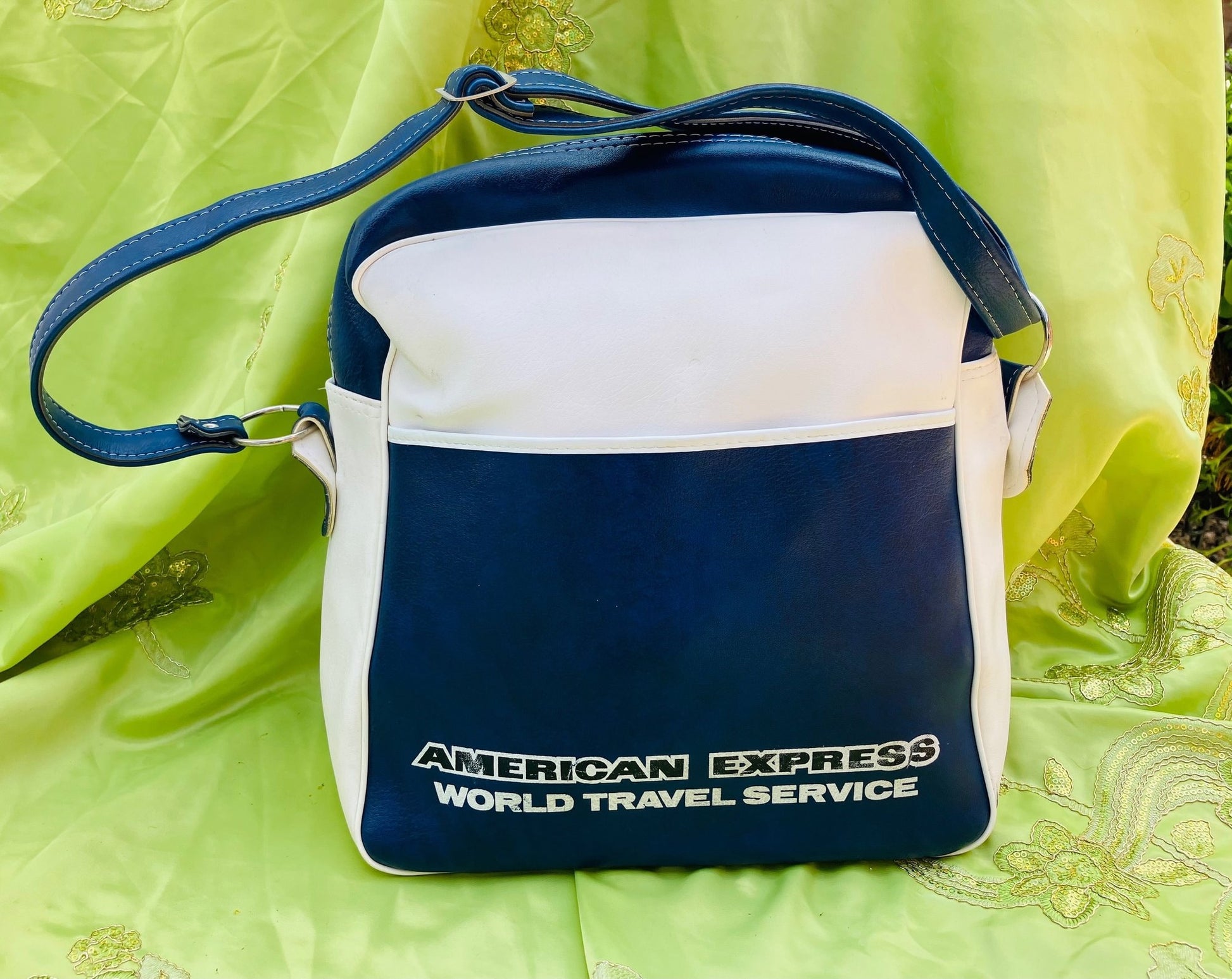 American Express Travel Vintage Flight Bag Carry On Bag Amex | World Travel Service | Aviation Gift