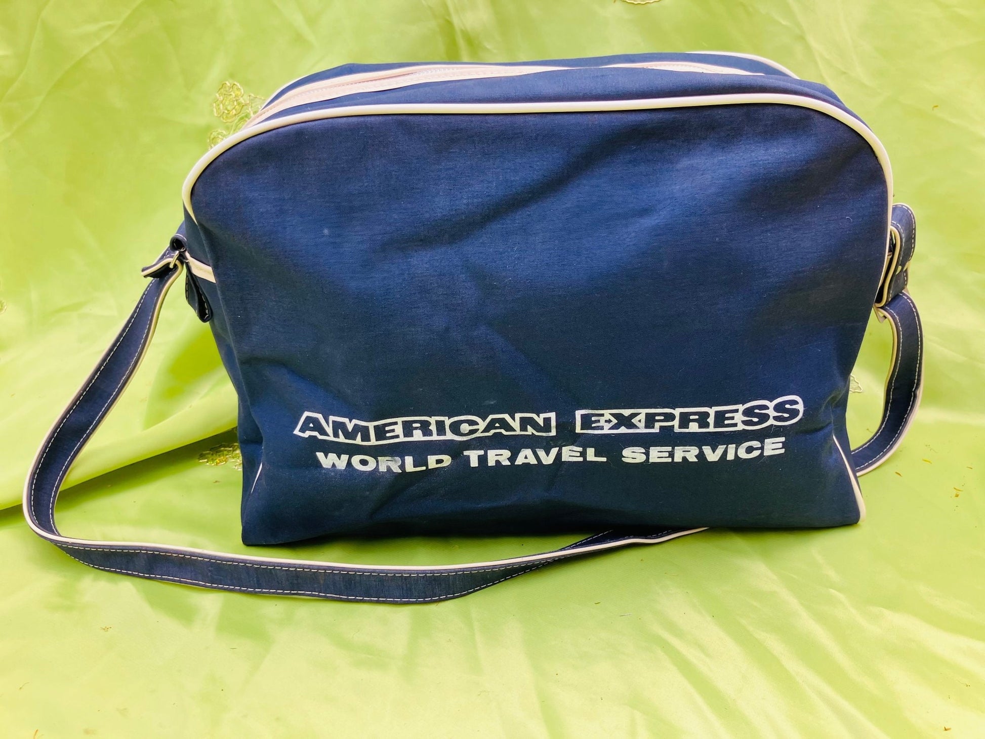 American Express Travel Vintage Flight Bag Carry On Bag Amex | World Travel Service | Aviation Gift