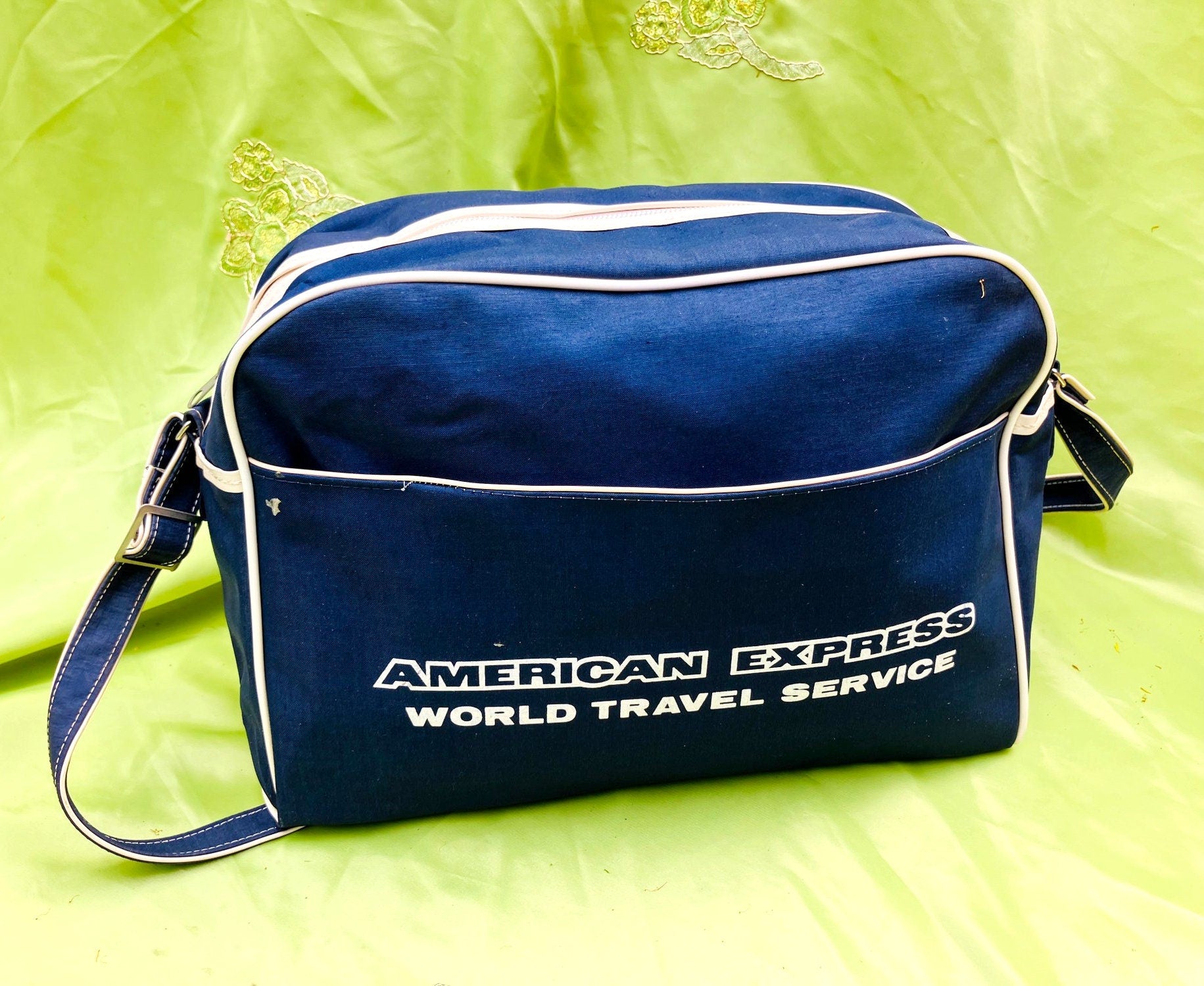 American Express Travel Vintage Flight Bag Carry On Bag Amex | World Travel Service | Aviation Gift