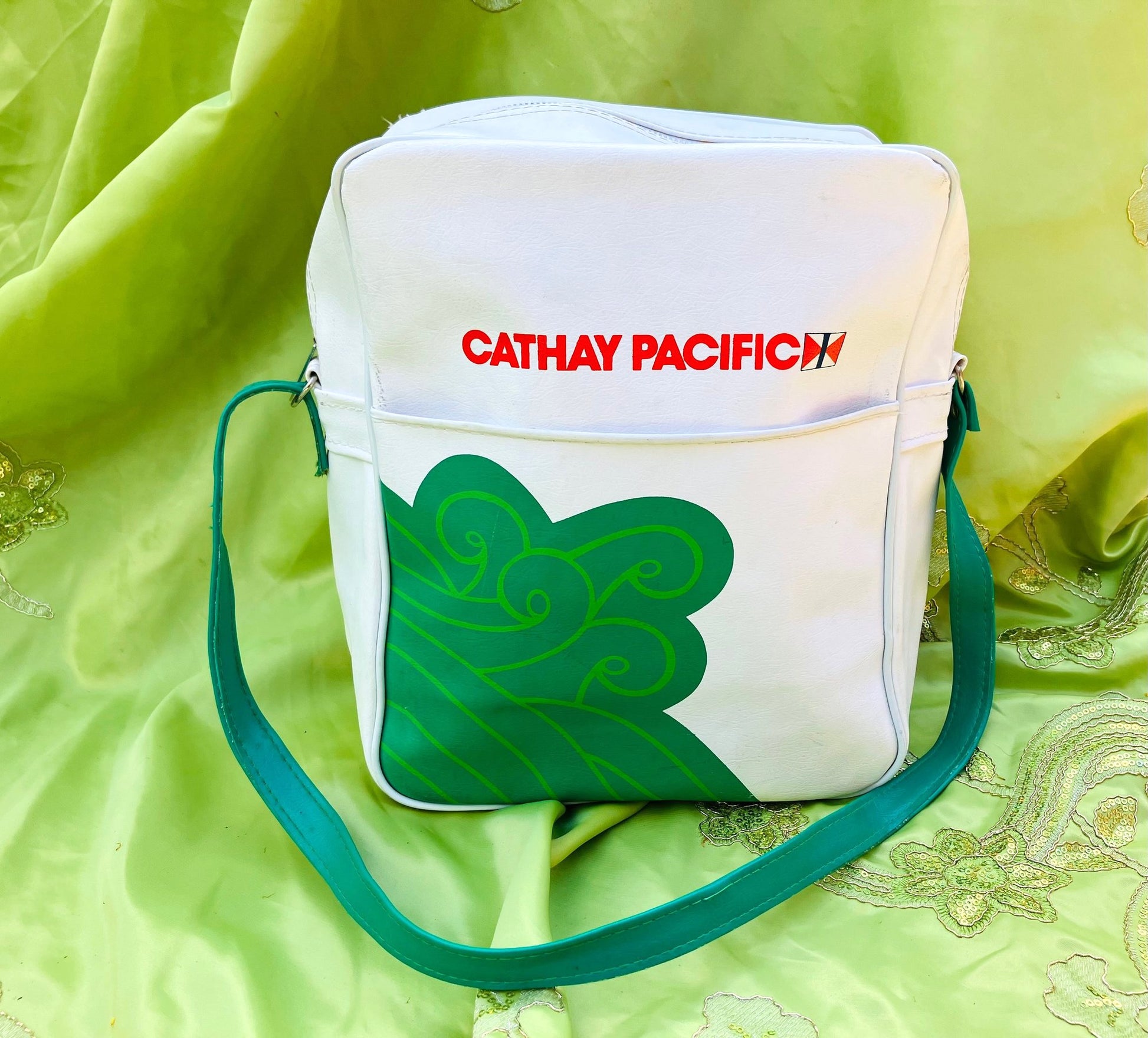 Cathay Pacific Vintage Leather Travel Bag | Flight Bag | Flight Attendants Bag | Aviation Gift