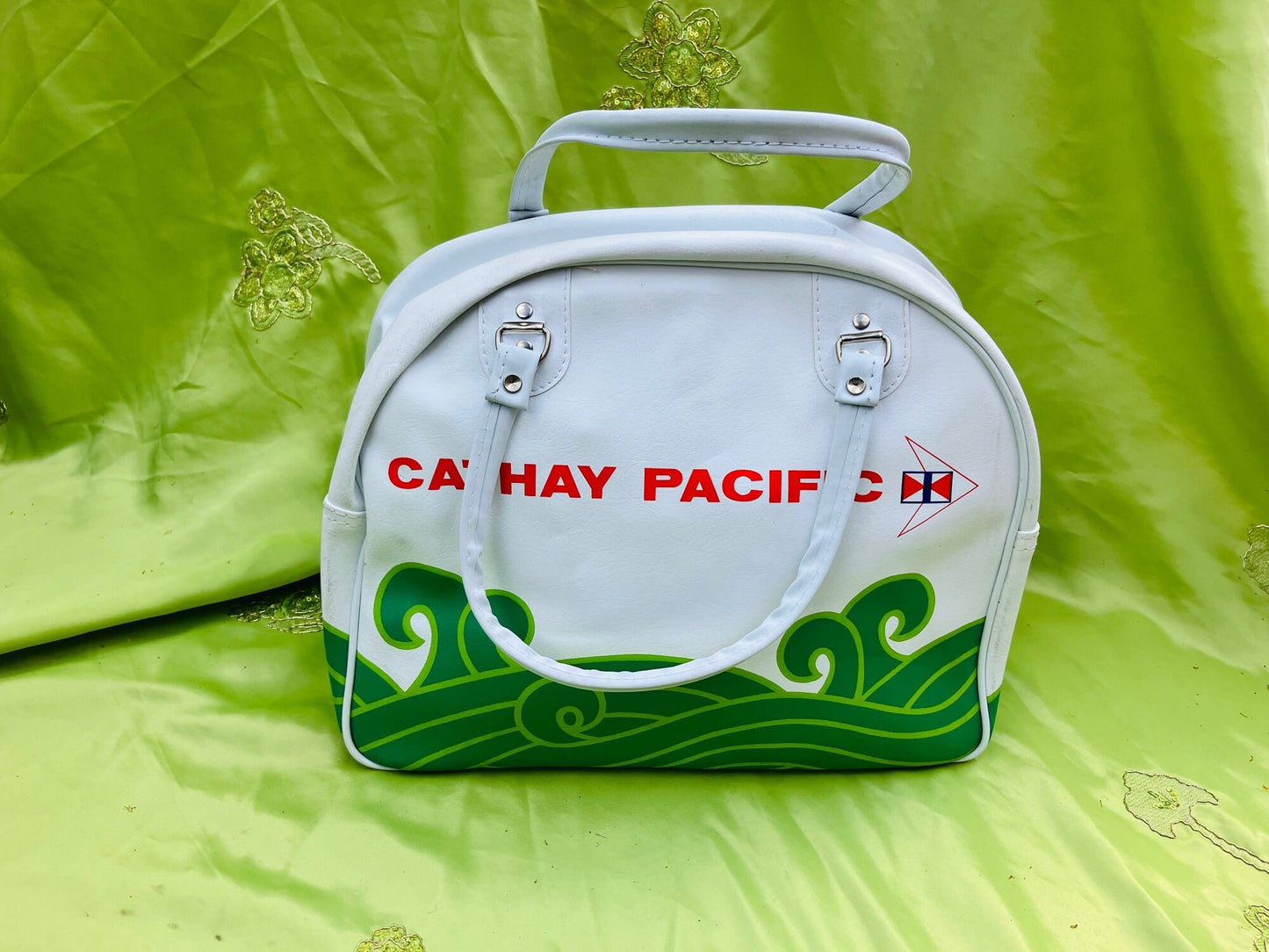 Cathay Pacific Vintage Leather Travel Bag | Flight Bag | Flight Attendants Bag | Aviation Gift