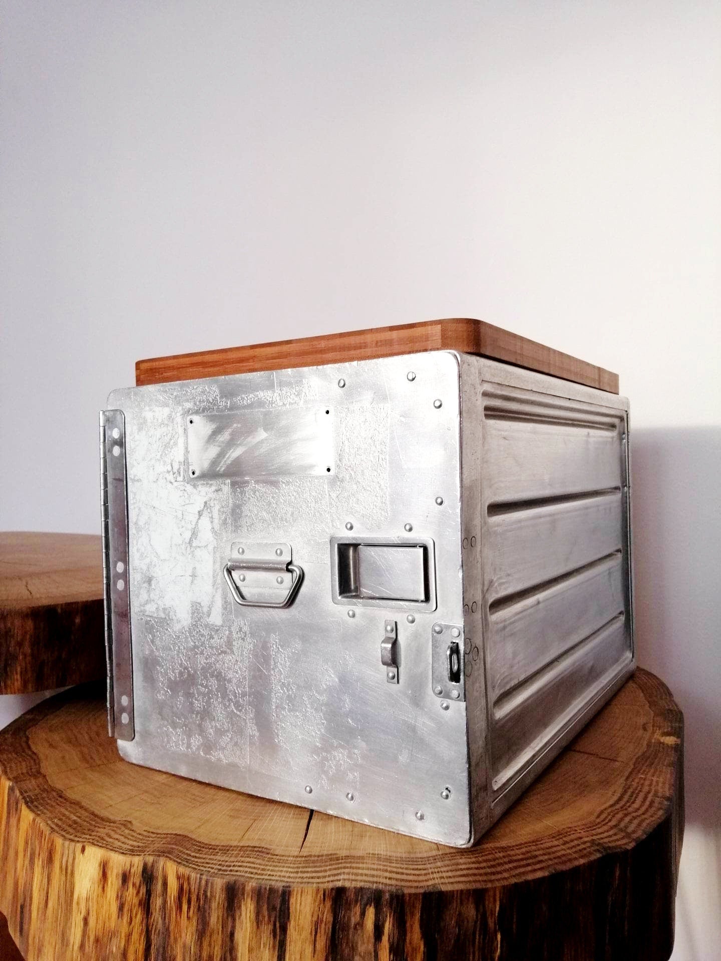Iacobucci Italy Airline Galley Box, Aircraft Storage Container, Industrial Cabinet, Beautiful Vintage Flight Box