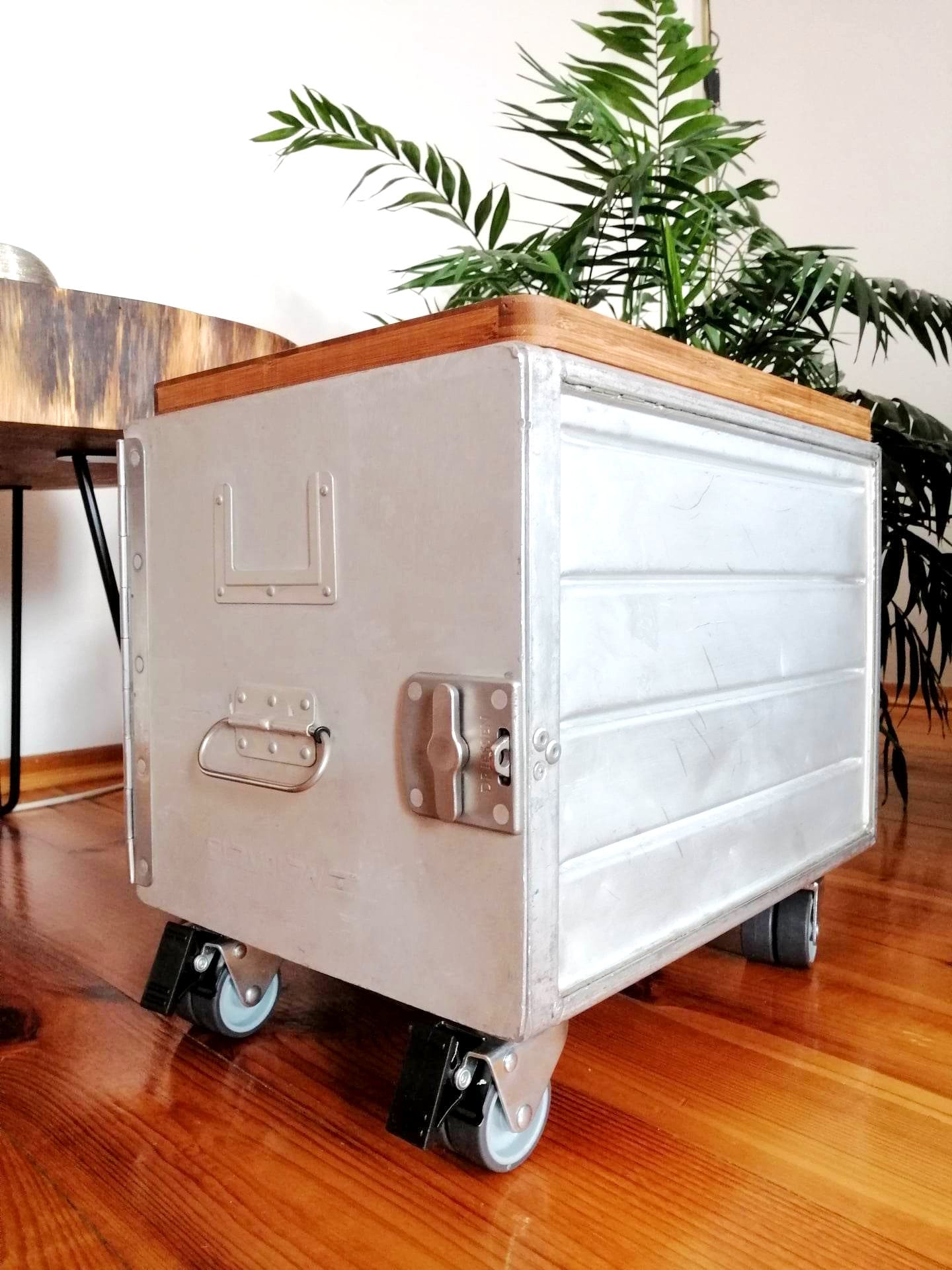 El Al Israel Airlines Side Table Galley Box | Upcycled Airplane Cabinet, Aviation Cupboard | Worldwide Shipping