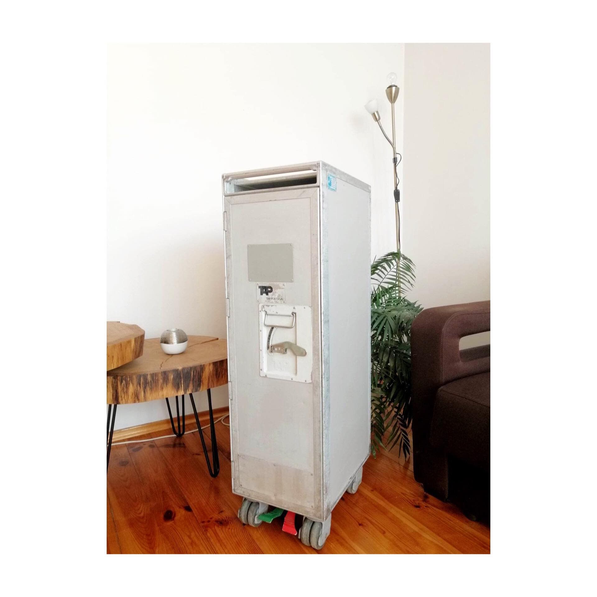 Original Airplane Galley Half Size Cart with Accessories | Airline Galley Trolley TAP Portugal | Driessen