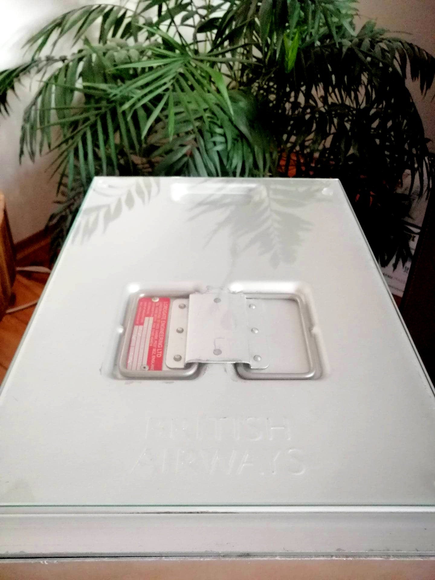 British Airways, Boeing 747 Airline Galley Storage Container as a Nightstand, Side Table, Industrial Storage Cabinet, Lordgate Engineering