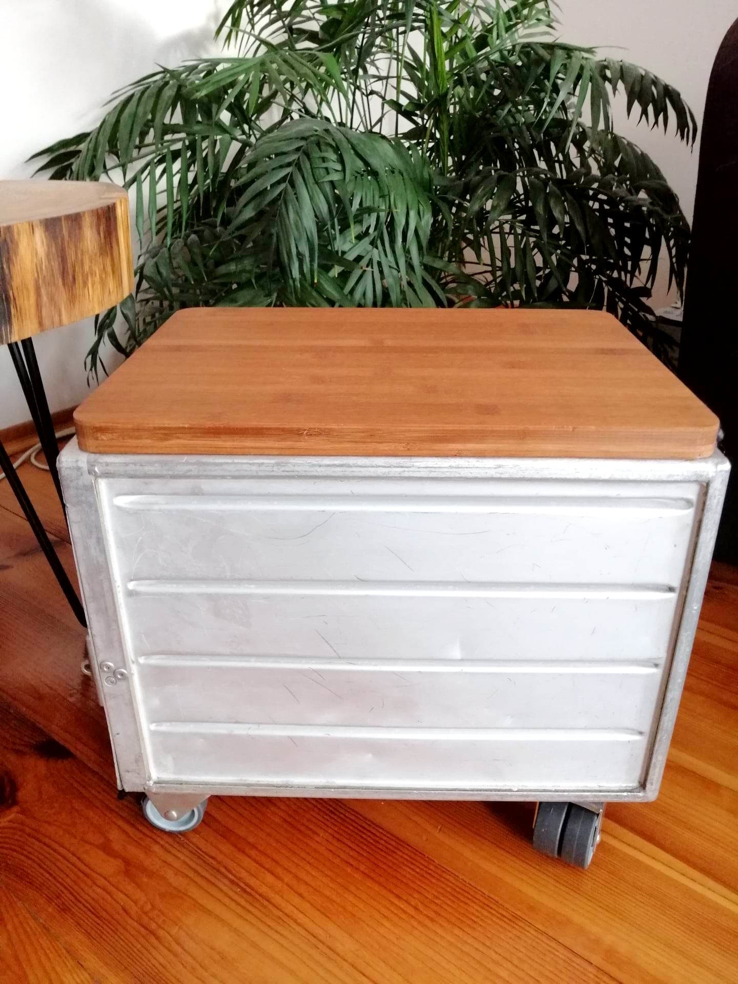 El Al Israel Airlines Side Table Galley Box | Upcycled Airplane Cabinet, Aviation Cupboard | Worldwide Shipping