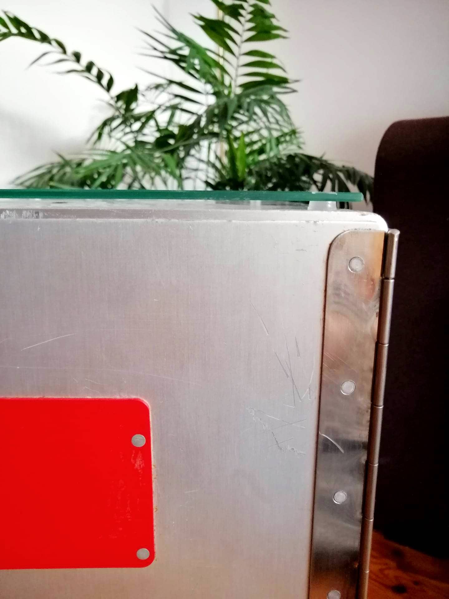 British Airways, Boeing 747 Airline Galley Storage Container as a Nightstand, Side Table, Industrial Storage Cabinet, Lordgate Engineering