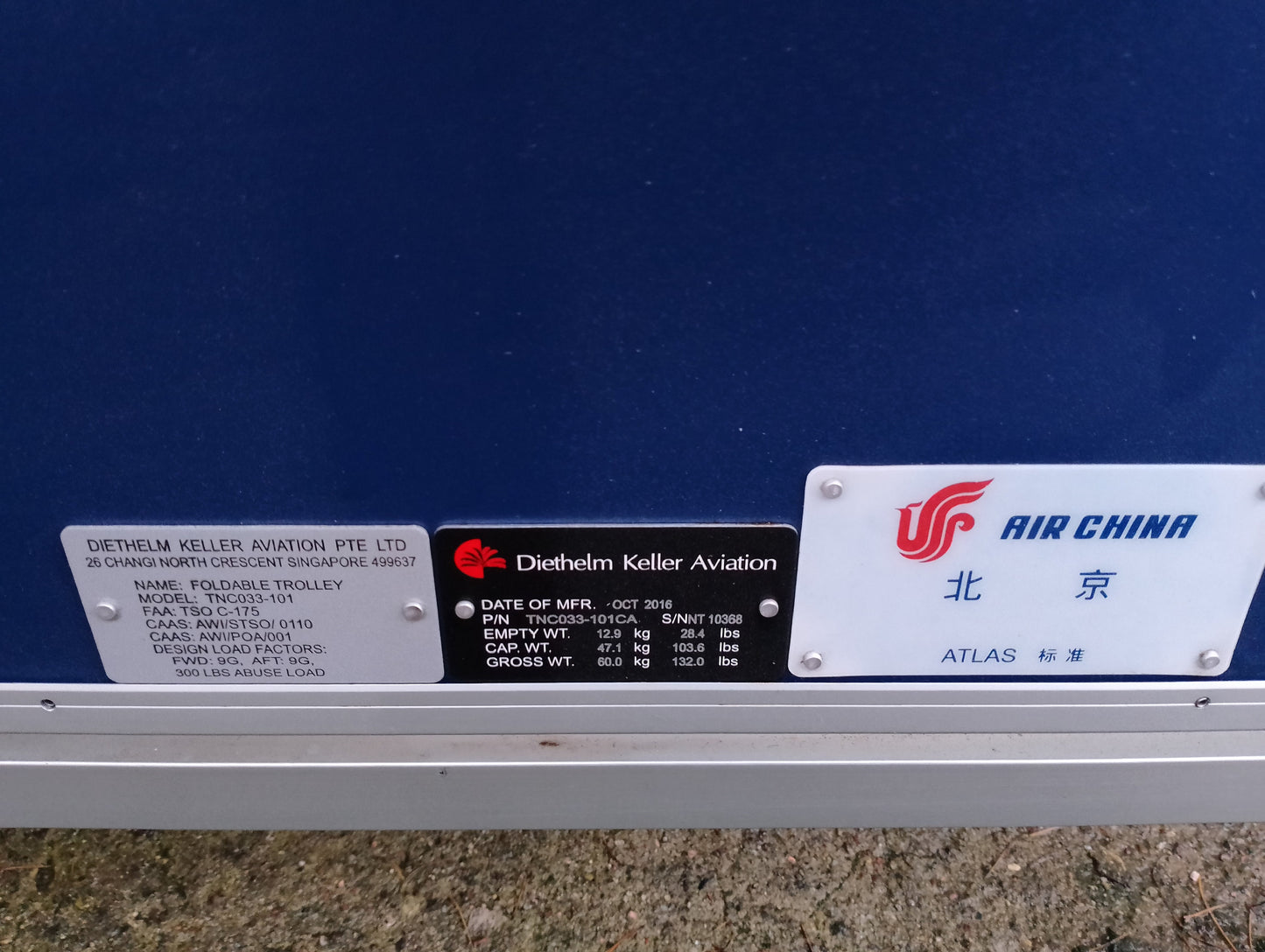 Folding Aircraft Service Trolley | Air China | Diethelm Keller Aviation