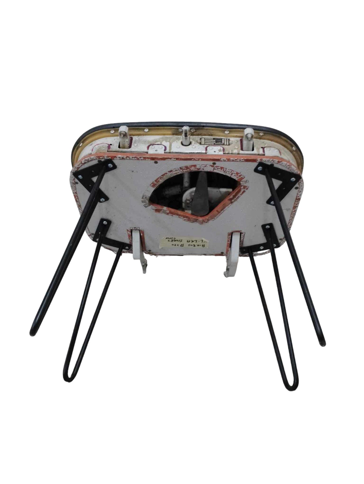 Airbus A320 YL-LCA Access Door Upcycled to Side Table Coffee Table | Air Canada SmartLynx