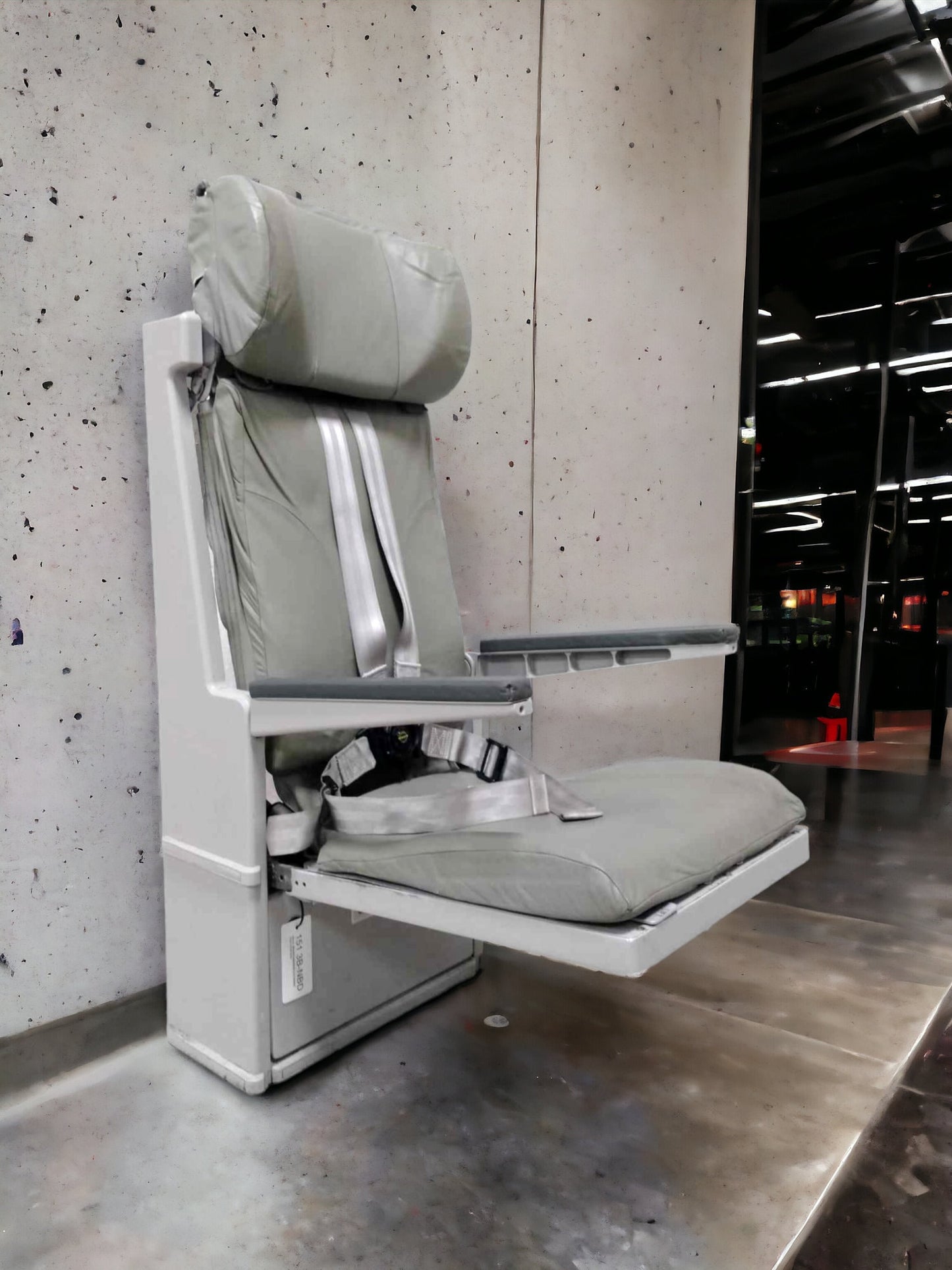 Airbus A340 Air Mauritius 3B-NBD Cabin Crew Jump Seat Flight Attendant Seat