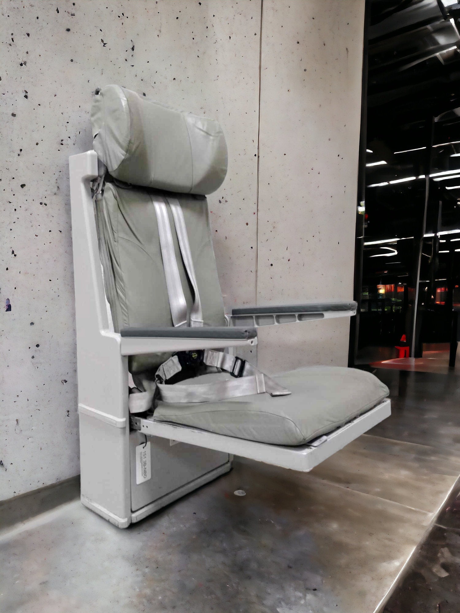 Airbus A340 Air Mauritius 3B-NBD Cabin Crew Jump Seat Flight Attendant Seat