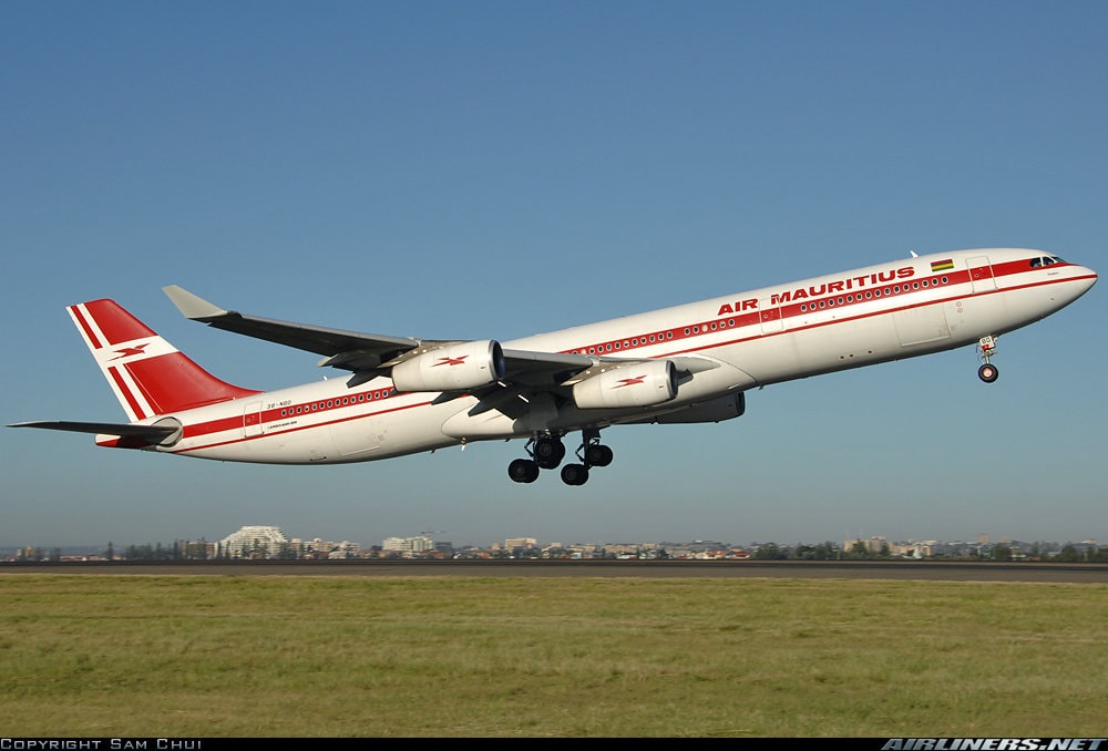 Airbus A340 Air Mauritius 3B-NBD Cabin Crew Jump Seat Flight Attendant Seat