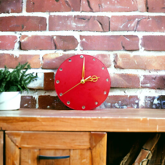 Aviation Clock, Aircraft Clock Upcycled from Air Hollandia Fokker 100 PH-ABW Access Panel | Aircraft Panel Fuselage Skin