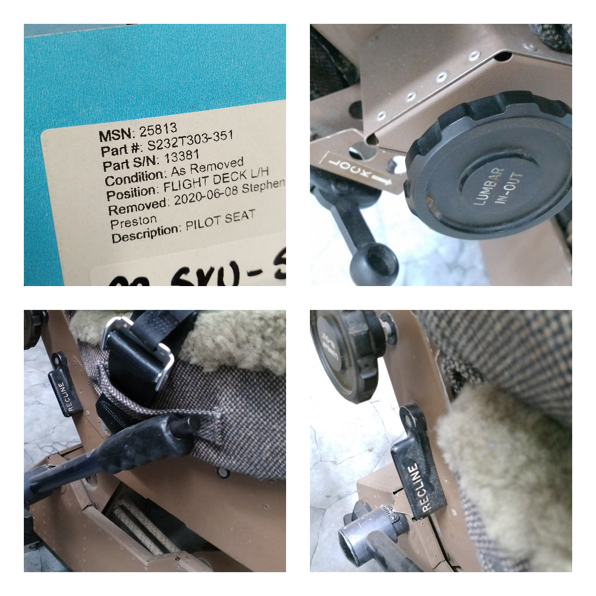 British Airways Boeing 747 G-CIVG Captain Pilot & Co Pilot Seat | Original Flight Deck Seats | Office Desk Chair | Worldwide Shipping