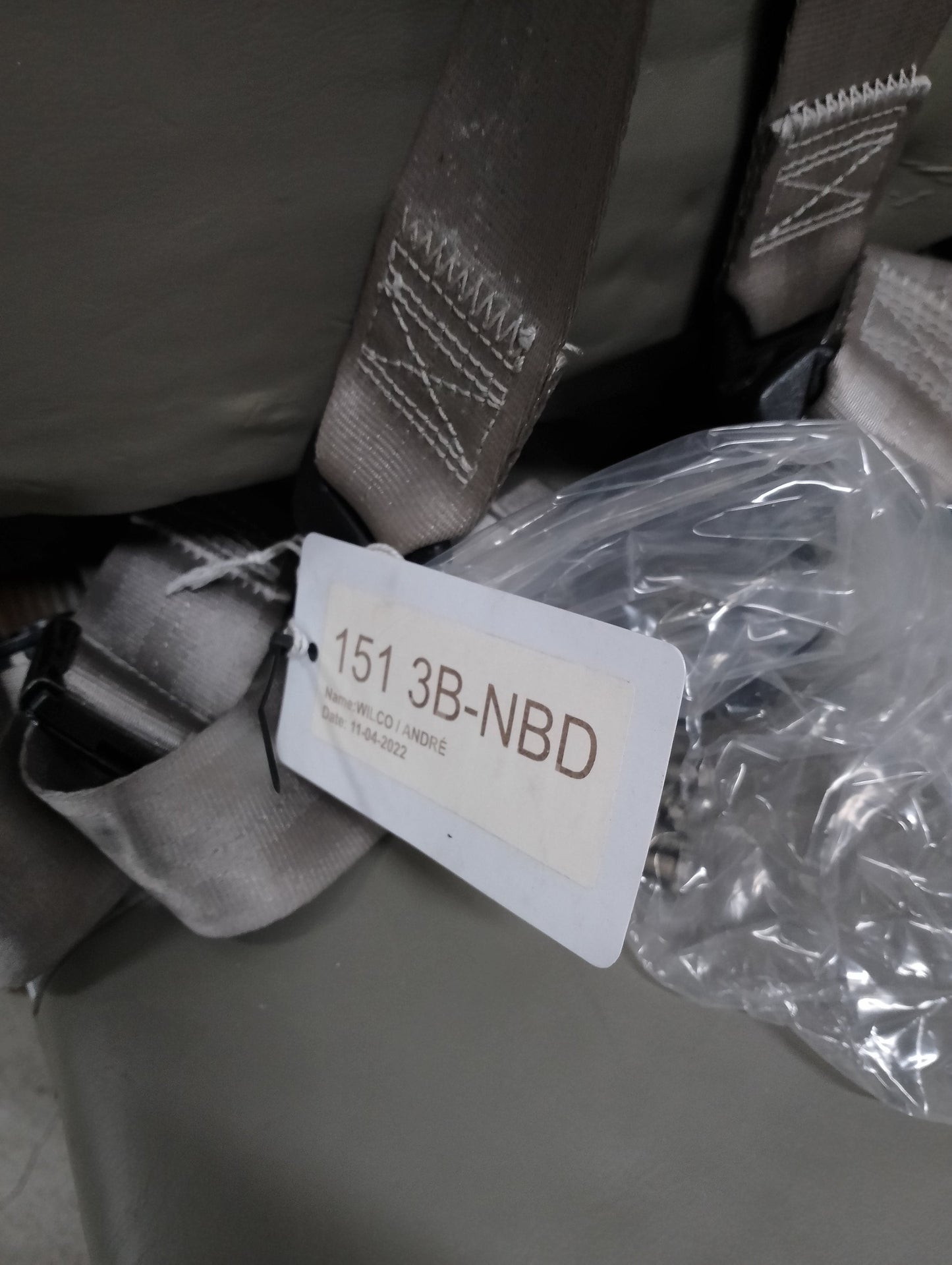 Airbus A340 Air Mauritius 3B-NBD Cabin Crew Jump Seat Flight Attendant Seat