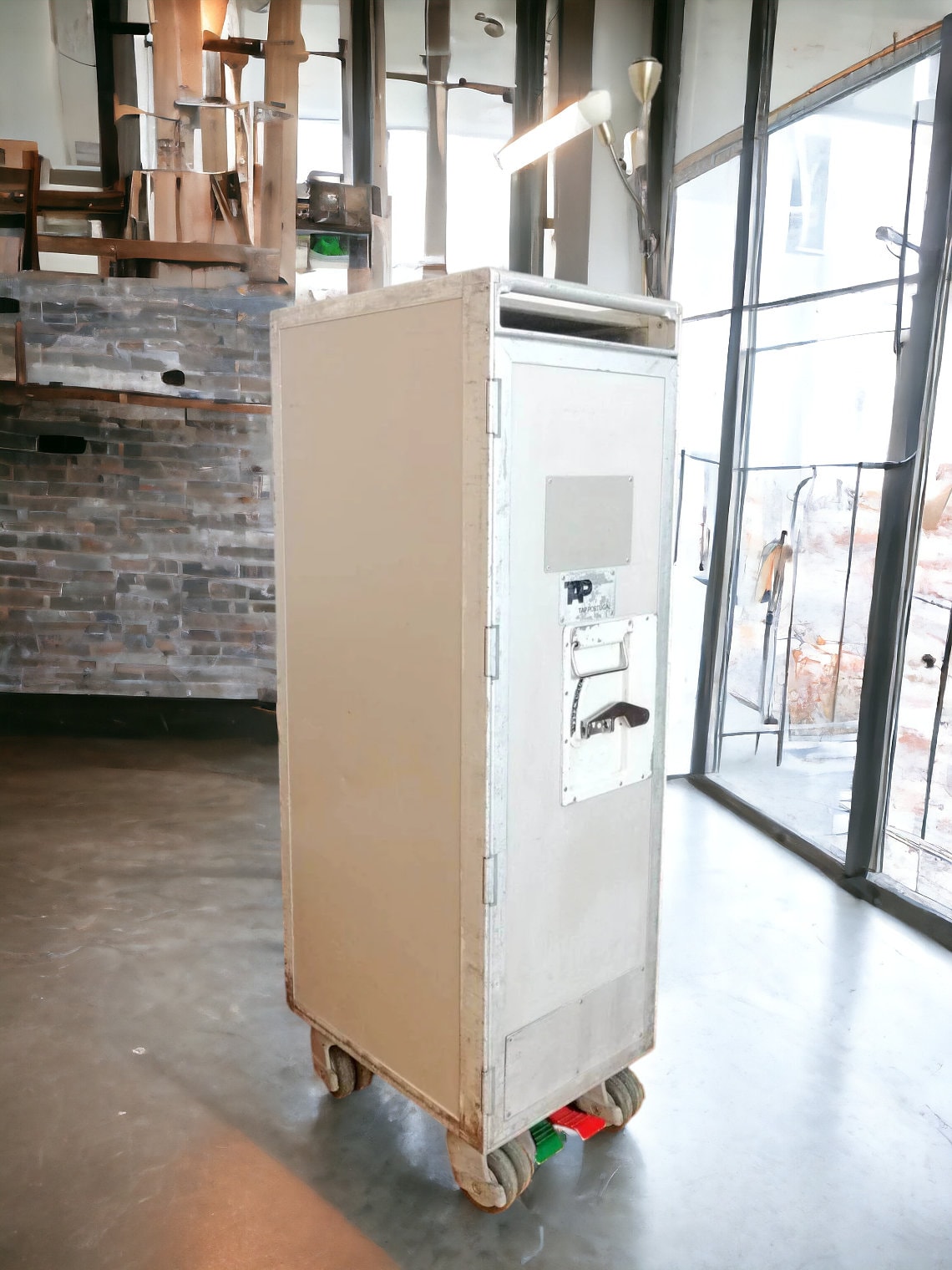 Original Airplane Galley Half Size Cart with Accessories | Airline Galley Trolley TAP Portugal | Driessen