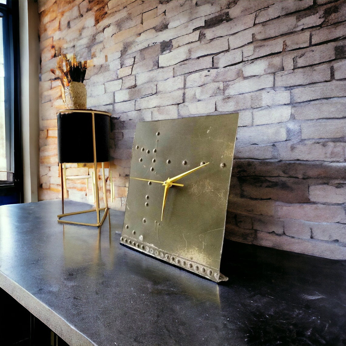 Douglas C-47B Dakota 44-76787 Skin Panel Upcycled To Aviation Clock, Aircraft Clock | Aircraft Fuselage Skin