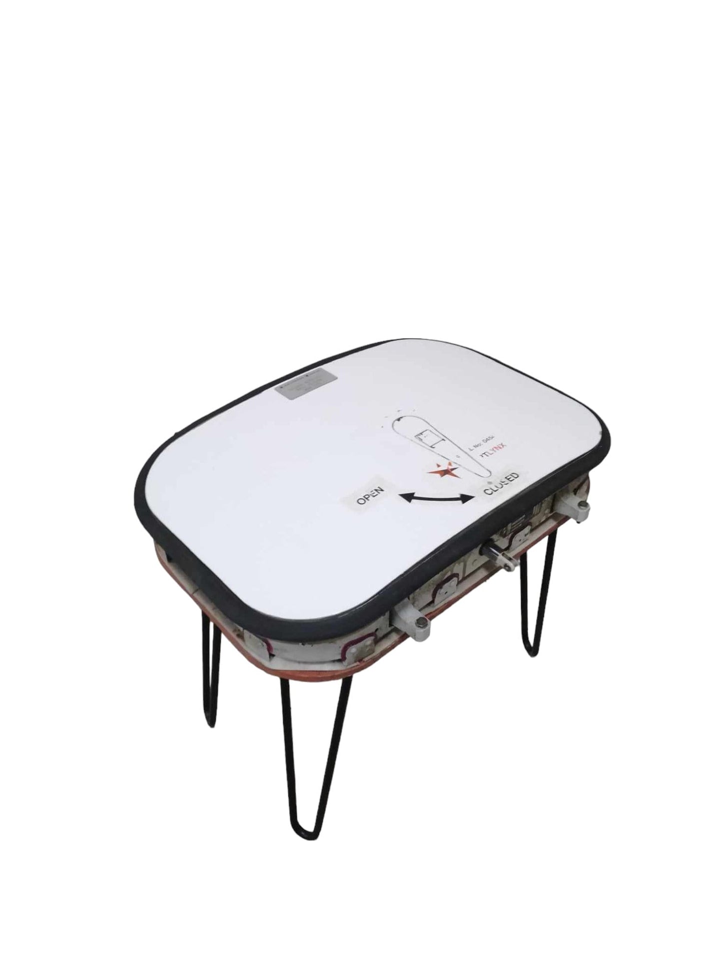 Airbus A320 YL-LCA Access Door Upcycled to Side Table Coffee Table | Air Canada SmartLynx