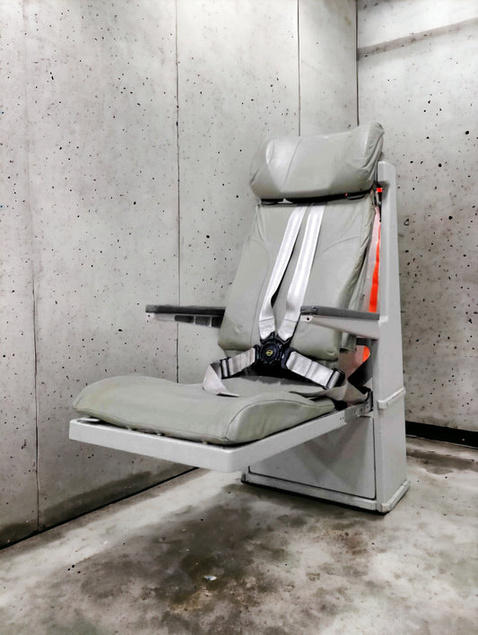 Airbus A340 Air Mauritius 3B-NBD Cabin Crew Jump Seat Flight Attendant Seat