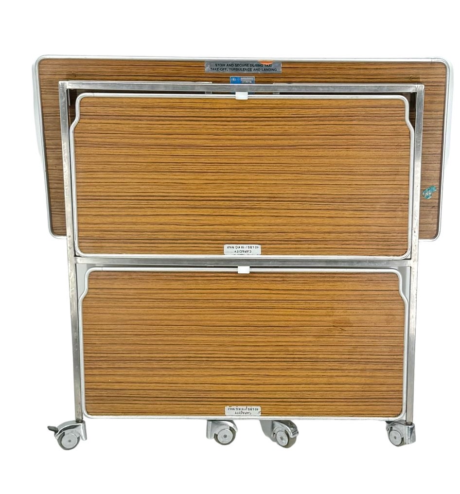 MD-83 Business Class Folding Service Trolley | Lermer Aviation | Vintage Galley Cart