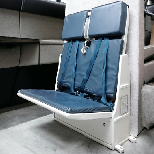 British Airways Boeing 747 G-BYGC Double Flight Attendant Seats Jump Seat BOAC Retro Livery