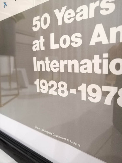 Original Vintage Poster 50 Years at LAX Los Angeles Airport 1928 - 1978 Aviation Wall Decor Aviation Gift