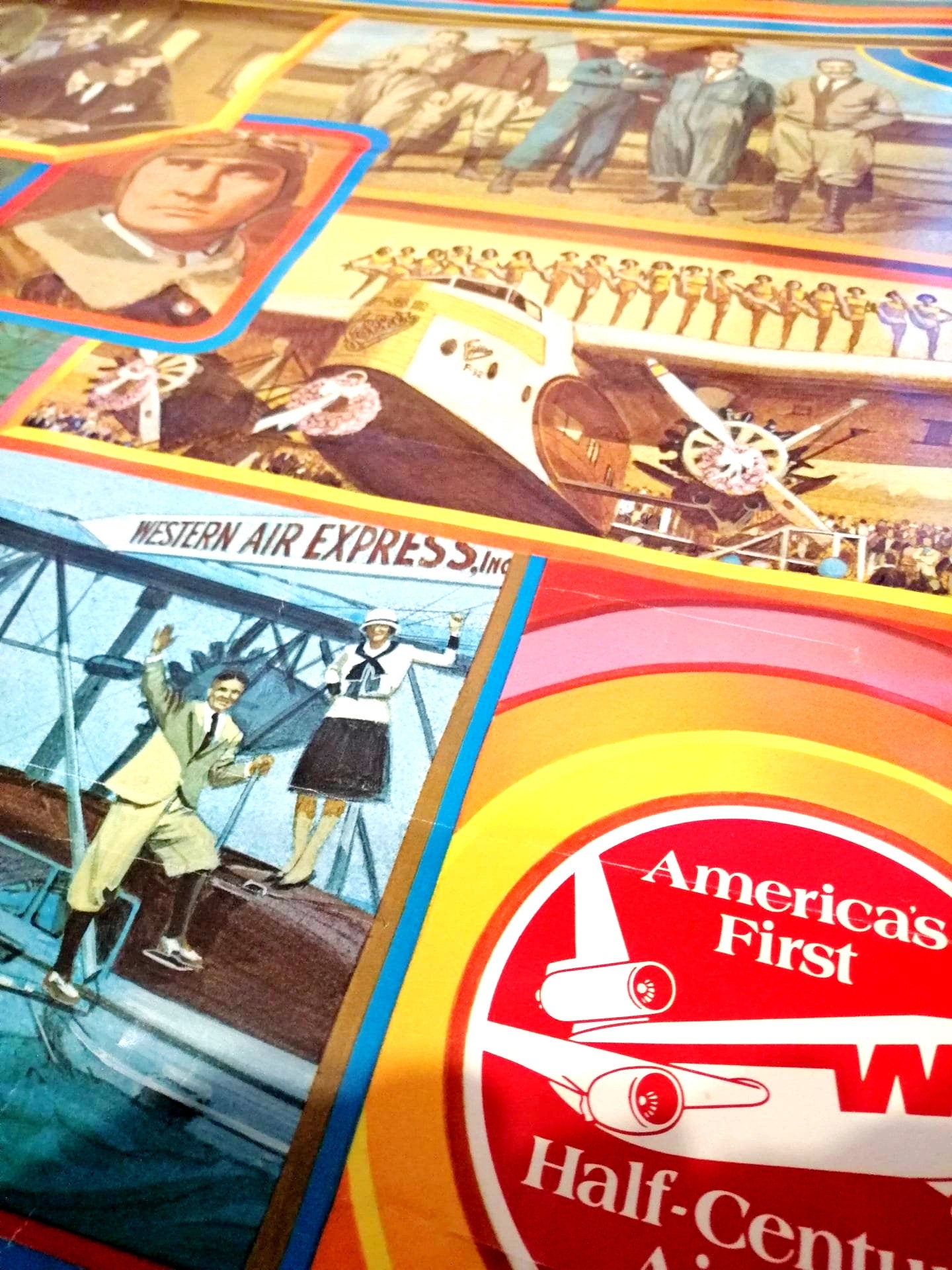 Western Airlines 1926-1976 (1976) Original Poster 50th Anniversary