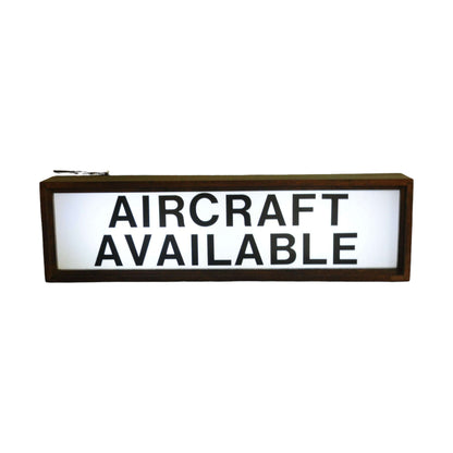 AIRCRAFT AVAILABLE Original Airport Illuminated Lighted Sign