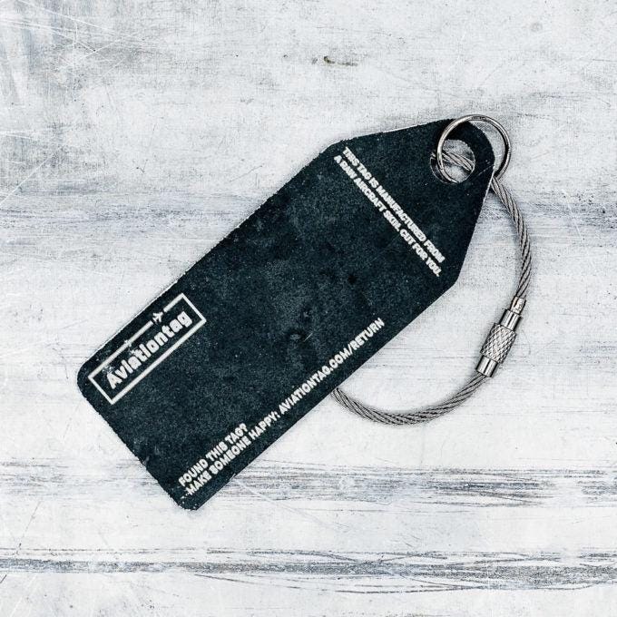 Cessna 150 D-EOMO Original Aircraft Skin Tag, Keychain, Luggage Tag, Keyring Collector's Aviation Tag - One of Kind