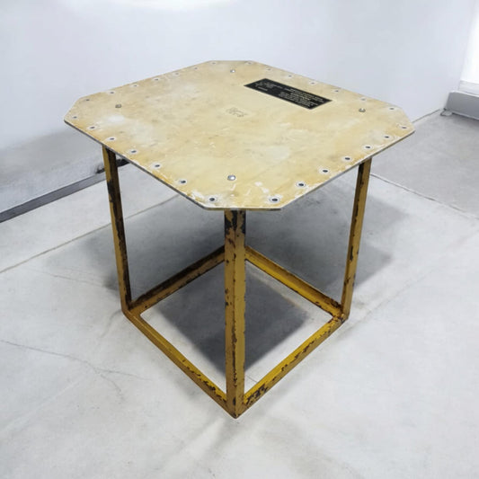 Boeing 737 Aircraft Original Access Panel Door Upcycled Industrial Side Table Coffee Table
