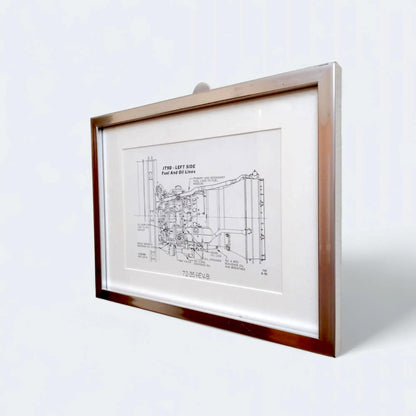 Boeing 747 NWA Original Framed Chart Nortwest Airlines Pratt Whitney JT9D Aviation