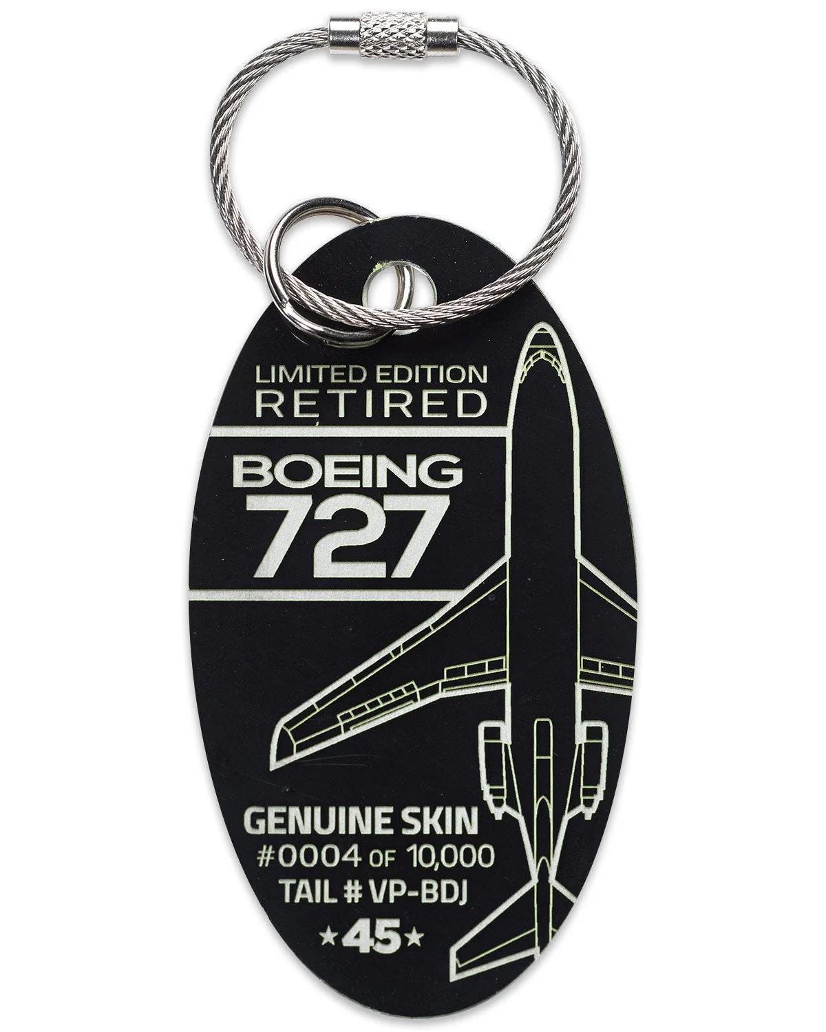 Donald Trump Boeing 727 VP-BDJ Original Aircraft Skin Tag Keychain Luggage Plane Tag- One of Kind - Trump Force One