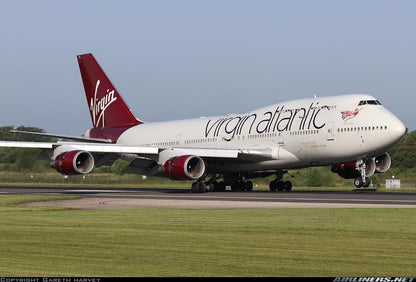 Virgin Atlantic Boeing 747 Seatbelt Framed Display Authentic Aviation Collectible