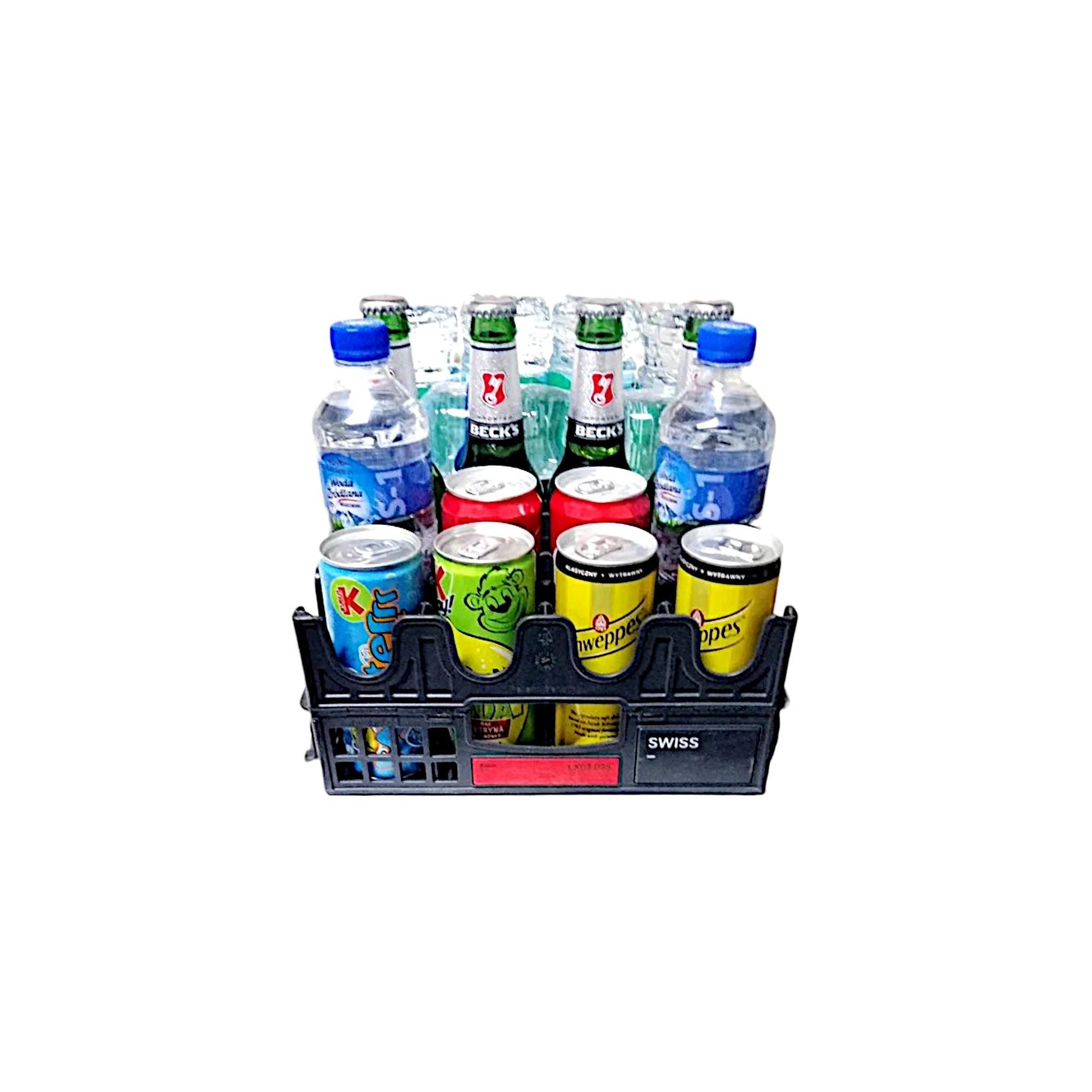 Swiss Airlines Beverage Crate Box for Bottles Cans Glass
