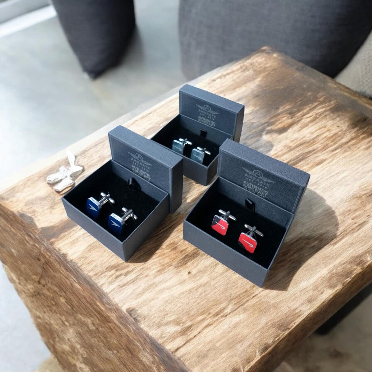 Aircraft Fuselage Cufflinks Bi Color British Airways G-CIVM Boeing 747 Waves and Cranes Speedbird