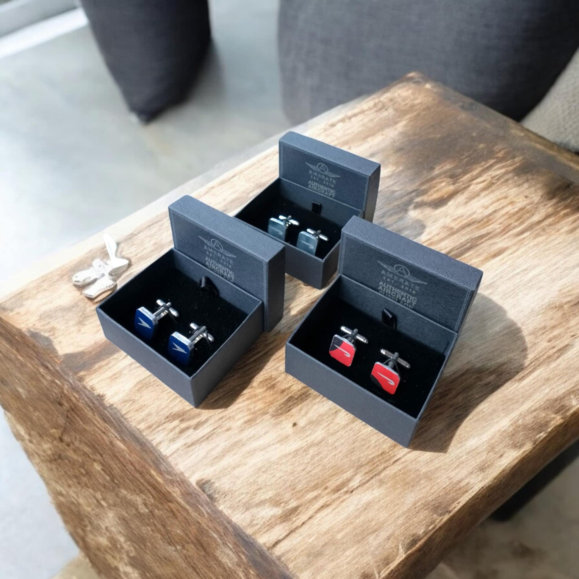 Aircraft Fuselage Cufflinks Bi Color British Airways G-CIVM Boeing 747 Waves and Cranes Speedbird